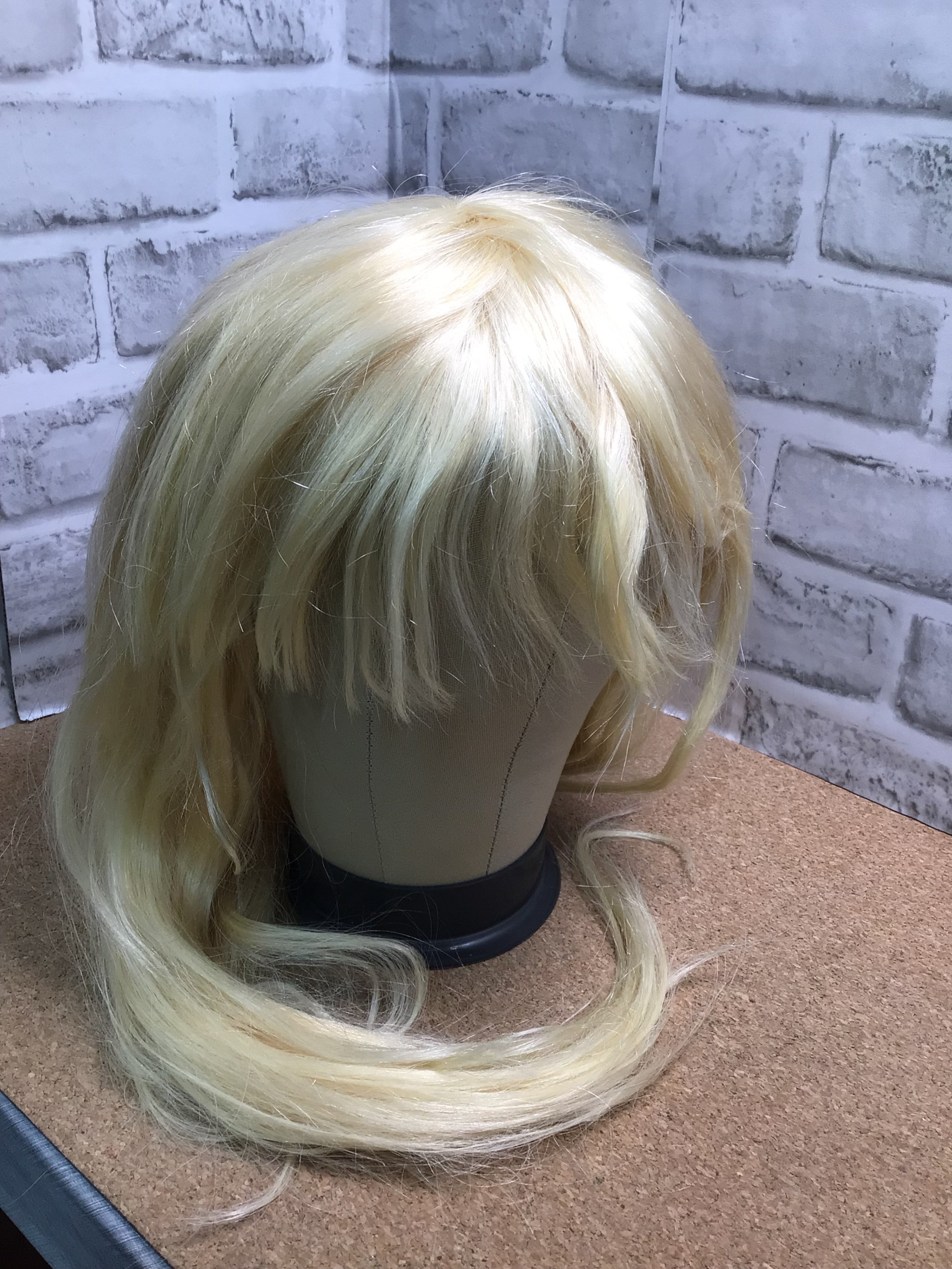 24" Blond w/Bangs/14" Blk w/ Bangs 100% Human Hair(Lace front 2 Wig bundle) (7936170688750)